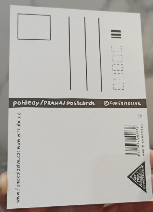 Pocztówka czeska z Czech pianino Praga