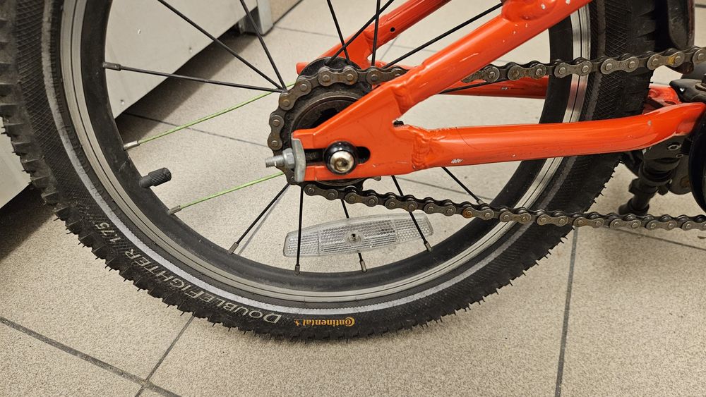 Rower frog 44 16" koła, czerwony, lekki, nauka jazdy