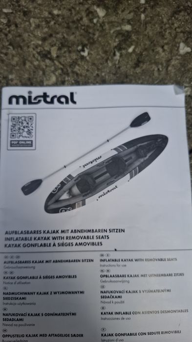 Osprzęt kajak Mistral