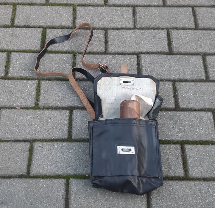 Milicja stara czarna torba