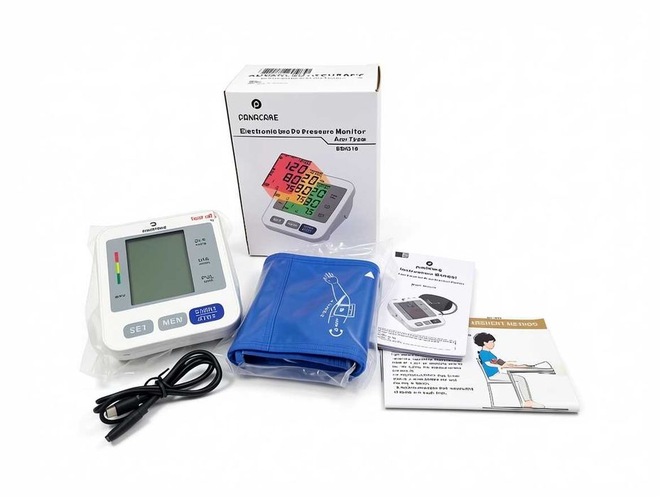 C159 Elektroniczny Ciśnieniomierz Naramienny Panacare BSX516 Mankiet 22-42cm Cyfrowy Aparat Do Mierzenia Ciśnienia Krwi Tętna USB LCD Automatyczny