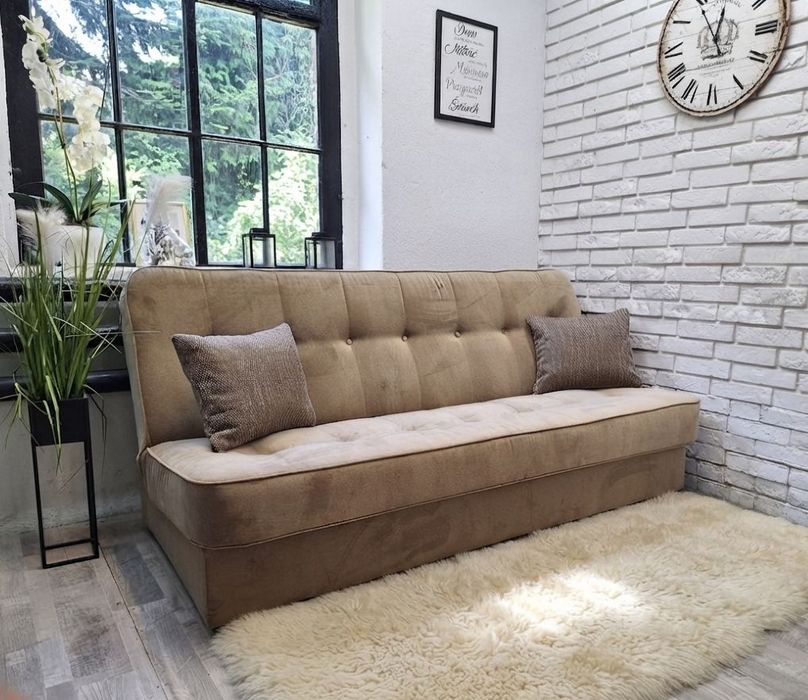 Kanapa sofa rozkładana pojemnik na pościel Wyprzedaż