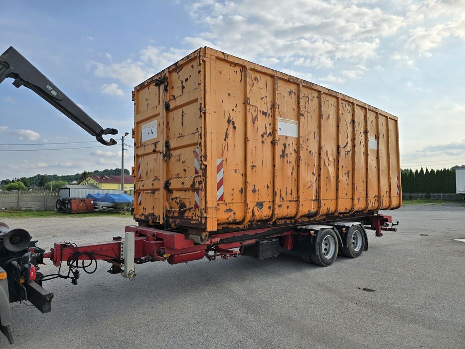Meiller Przyczepa 53m3 TANDEM do hakowca 19,5 BLIŹNIAK + KONTENER