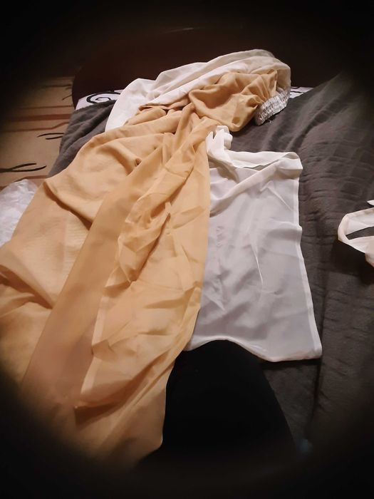 Тюль  молочна  ламбрикен