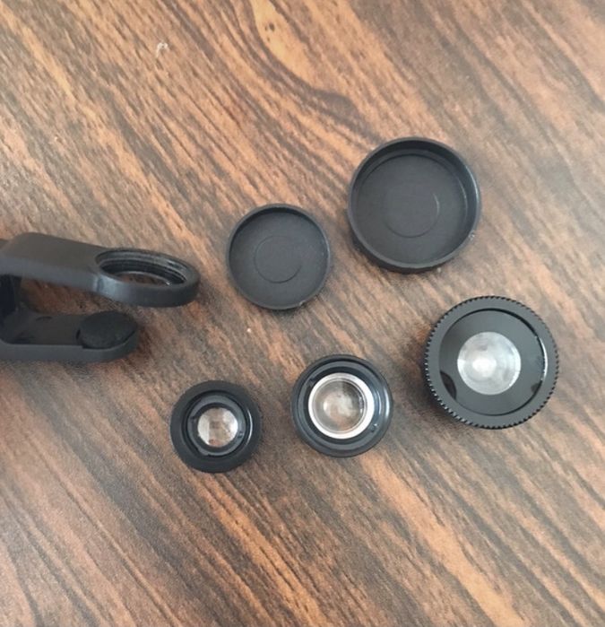 Conjunto de lentes para smartphone – Fish Eye + Macro