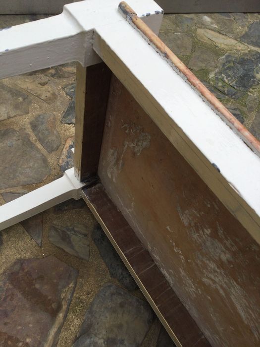 Mesa Rústica Madeira Pau Santo e pedra Liós séc XIX 65 cm