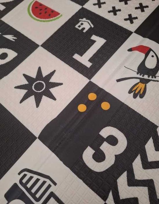 Mata Edukacyjna Składana Piankowa Dwustronna dla Dzieci 180x200cm