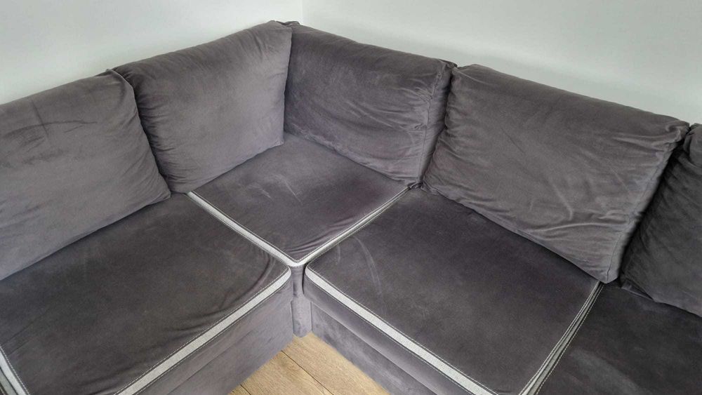 Narożnik+ fotel+ pufa w bardzo dobrym stanie (260x260cm)