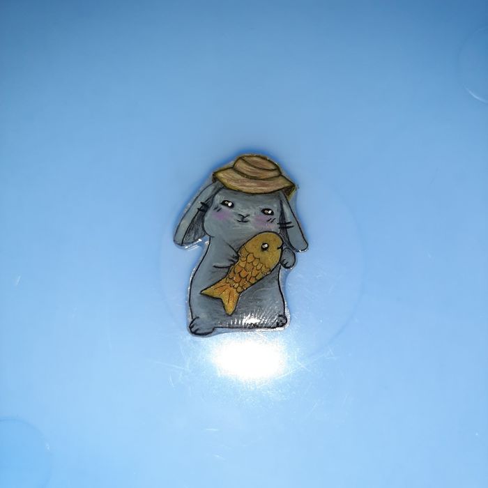 Broszka przypinka pin ryby króliczek zodiak bunny zodiac