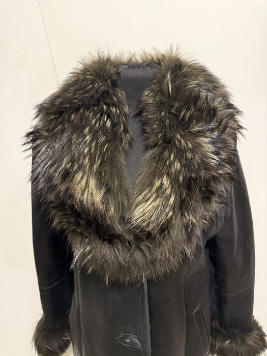Zielony kożuch skóra naturalna r. XL/42