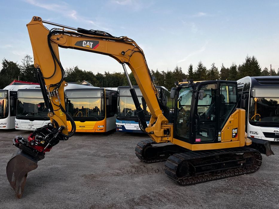 Caterpillar 308  Caterpillar 308, Rototilt , Centralne smarowanie, szczypce CAT, ECR88