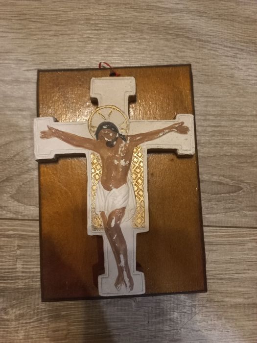 Ikona ukrzyżowania Krzyż płaskorzeźba