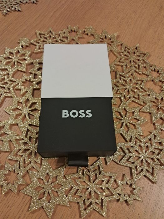 Bransoletka męska boss czarna / srebrna