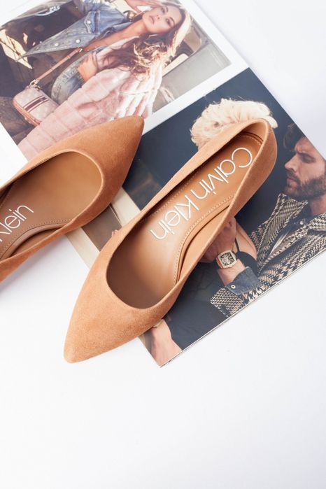 CALVIN KLEIN ОРИГІНАЛ. Жіночі туфлі човники лодочки руді рижі коричнев