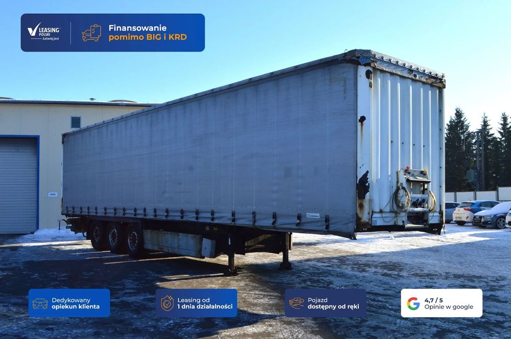 Krone SD  [13114] Krone SD firana standard, 3 X osie SAF, ład. 29 t. tarcze