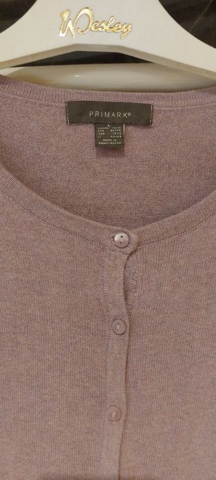 Liliowy rozpinany sweterek Primark L