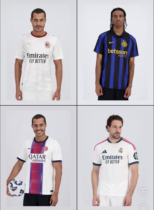 Camisolas de futebol primeira linha