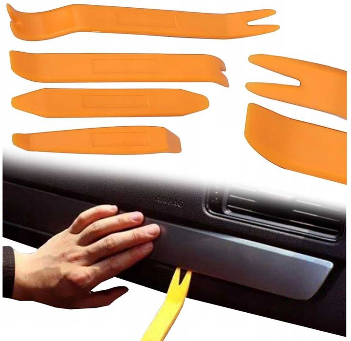 ŚCIĄGACZE do zdejmowania tapicerki KLUCZE narzędzia do demontażu