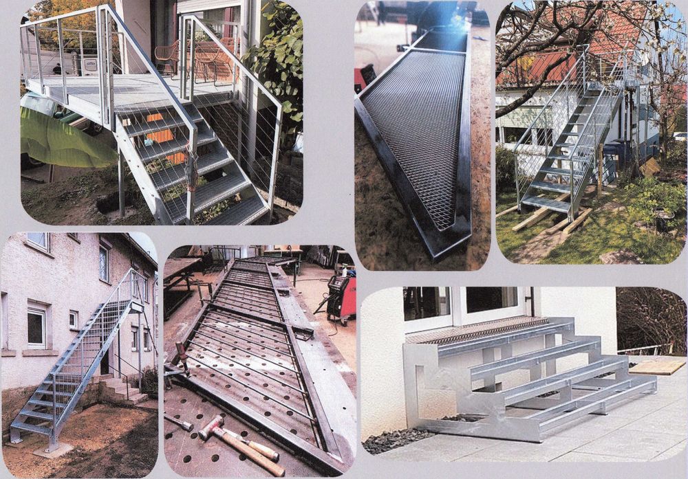 Schody stalowe drewniane loft balustrada antresola barierka poręcz