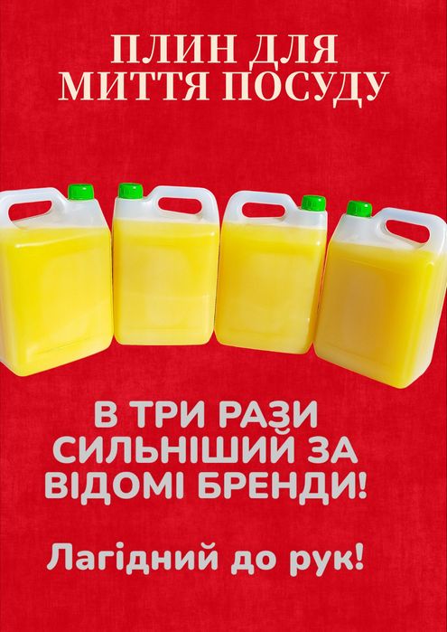 Плин гель миючий засіб для ручного миття посуду