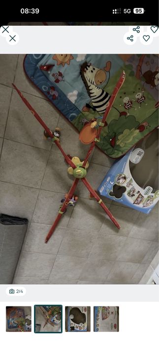 Conjunto tapete bebé + baloiço multifuncional