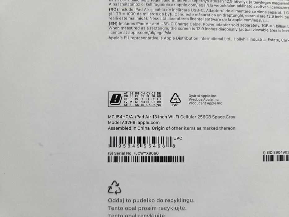 Apple iPad Air 13" M3 | 256GB | Wi-Fi + Cellular (5G) | NOWY, ZAFOLIOWANY
