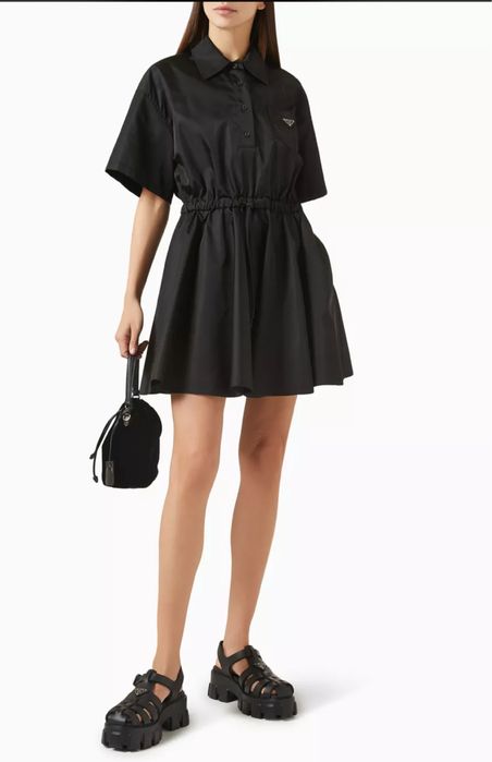 Sukienka czarna Prada Re-Nylon roM  rozm 36