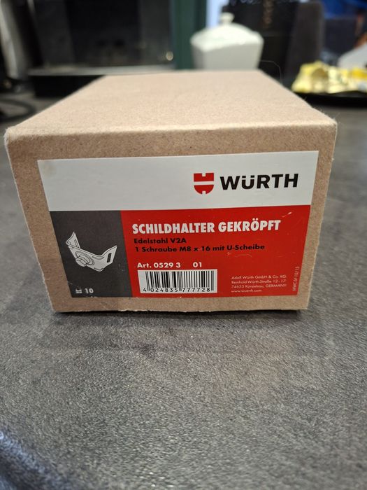 WURTH Uchwyt oznaczenia z obniżonym środkiem 10sztuk SCHILDHALTER