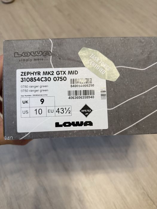 Черевики Lowa Zephyr GTX MID TF Ranger Green,m-tac