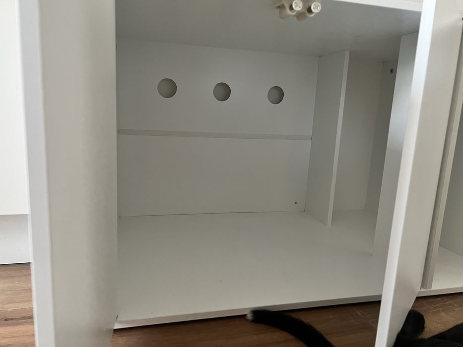 Móvel WC para gatos, branco, NOVO (montado, nunca usado)