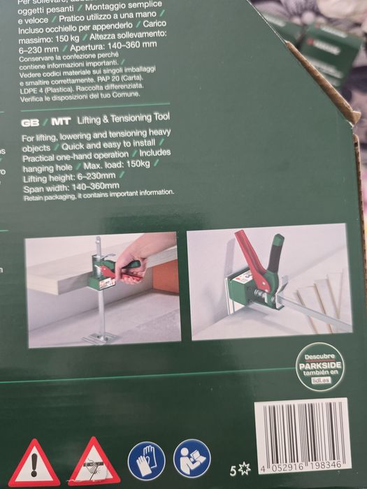 Ferramenta de tensionamento e elevação