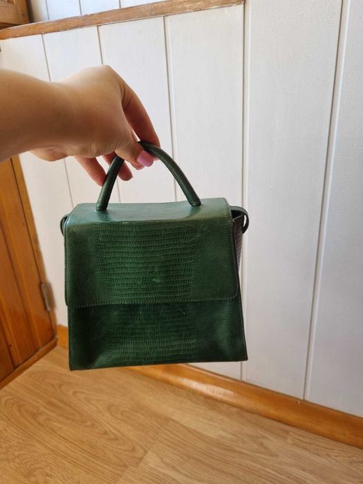 Сапоги Mario Muzi демісезон зелені + сумка в подарунок