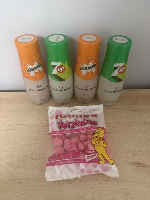 Sodastream mirinda 2 butelki oraz 7up 2 butelki plus gratis haribo