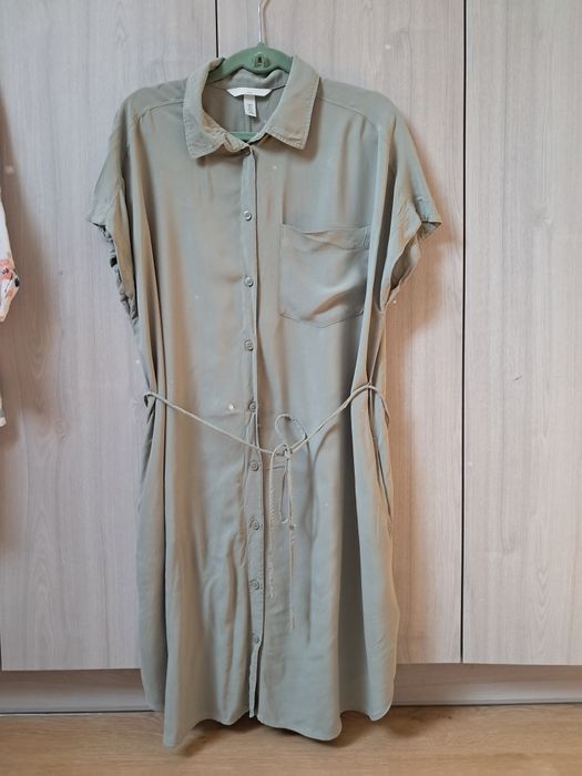 Sukienka ciążowa szmizjerka  H&M S 100% wiskoza do karmienia