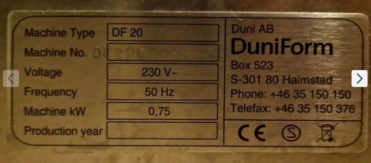 Zgrzewarka do tacek DuniForm DF 20 + matryce 6szt catering gastronomia