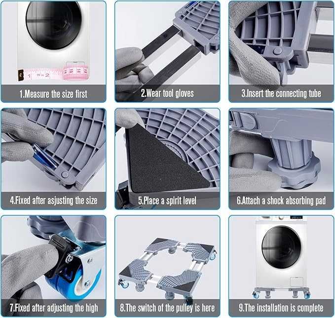 Podstawa do Pralki z Regulowanymi Kółkami - ilauke