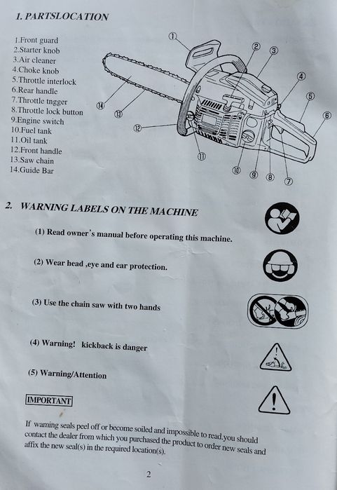 Бензопила "Surpass" SPS01-45