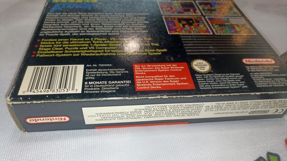 Tetris Attack Super Nintendo SNES kompletna język ang zamiana