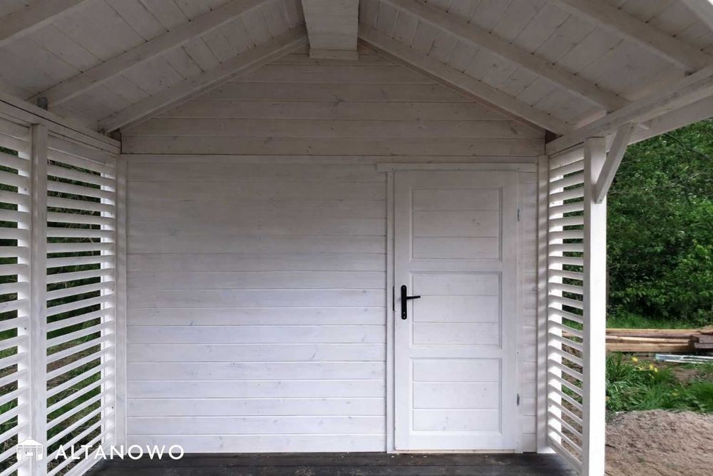 Drewniany domek ogrodowy z altaną letniskowy 3x6 bez pozwolenia | rod