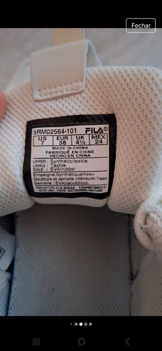 Sapatilhas Fila cor Bege 38