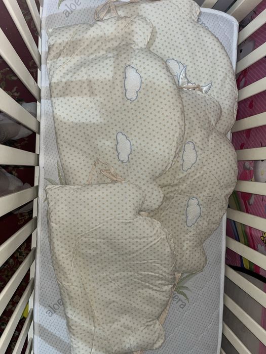 детская кроватка Верес ЛД 13 Соня белого цвета с матрасом