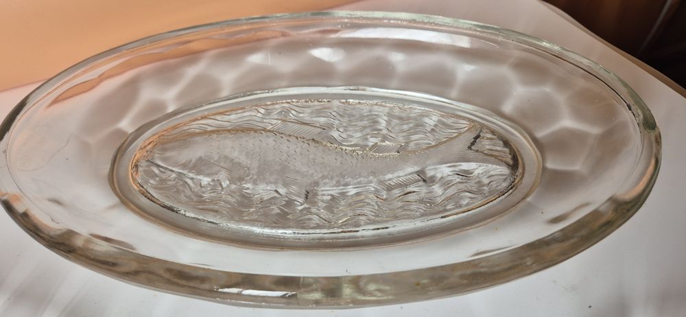 Szklane śledziówki 1+5 komplet PRL w ładnym stanie 5