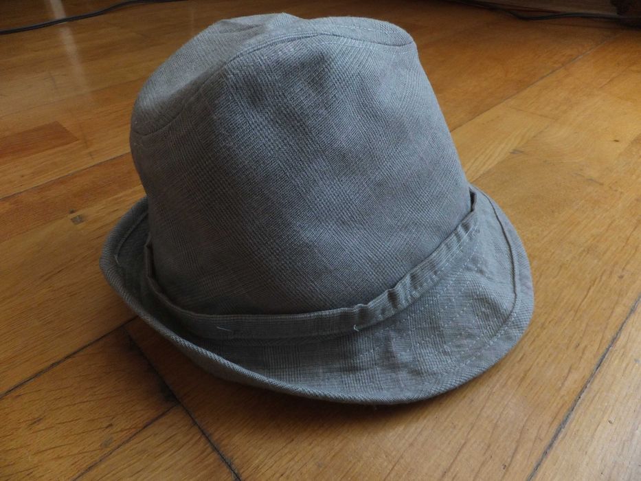 Kapelusz H&M szary w różową kratkę XS / S 52-56
