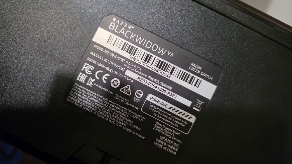 Teclado mecânico Razer Blackwidow V3