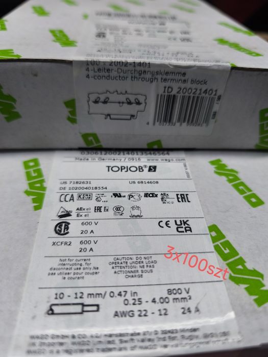 Złaczki spreżynowe wago na szynę din