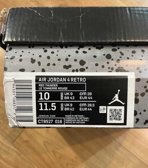 Jordan 4 czarne czerwone nowe buty jordana meskie