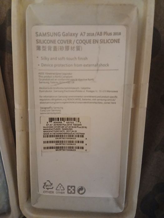 Оригінальний софт-тач чохол Samsung Silicone Cover EF для Galaxy A7/A8