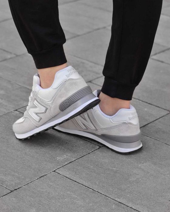 !SALE! New Balance 574 Light Grey White 36 37 38 39 40 41 42 43 44 45 нб