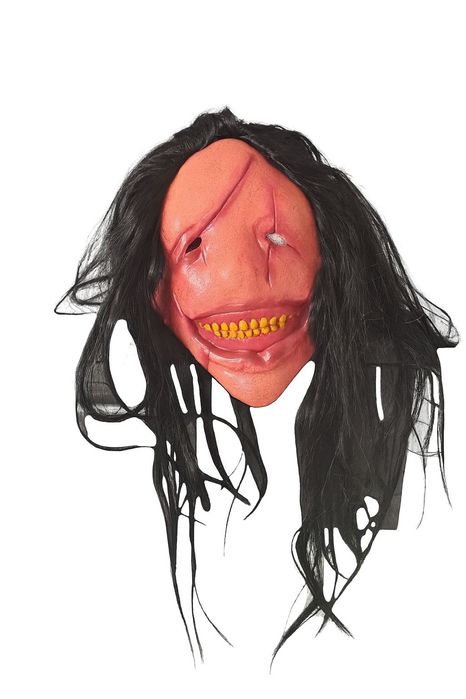 Zestaw Halloween, karnawał: maska mordercy + plastikowy topór + naklej