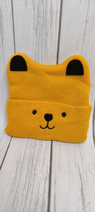 Czapka jesienna Miś